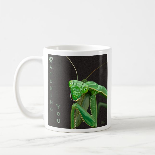Taza De Café Observándote - Versión verde (Izquierda)
