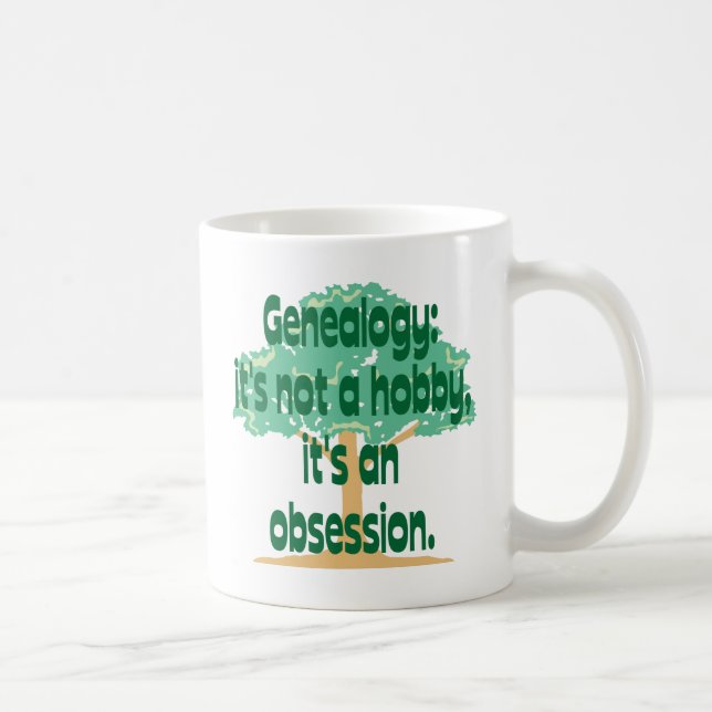Taza De Café Obsesión de la genealogía (Derecha)