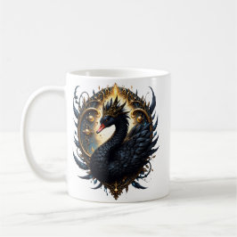 Taza De Café Obsidian Swan of Silent Grace – Dark Fantasy 