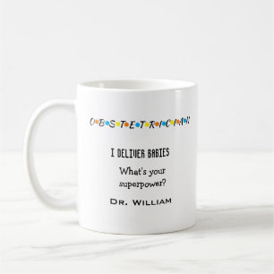 Taza De Café Obstetricia de superpotencia Personalizado Obgyn M