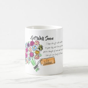Taza De Café Obtén pronto regalo - Mensaje de bienestar persona