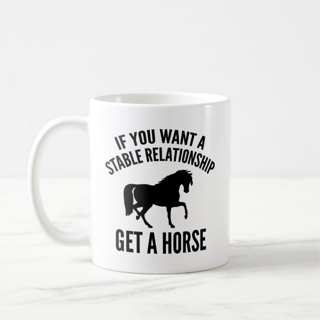 Taza De Café Obtén Un Café De Caballo (Izquierda)