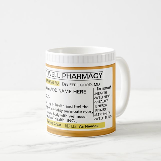 Taza De Café Obtener RX de buena prescripción (Anverso derecho)