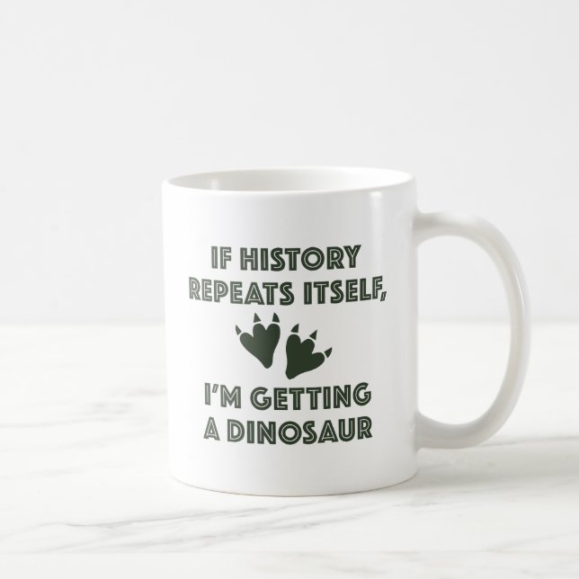 Taza De Café Obteniendo un dinosaurio (Derecha)