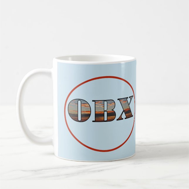 Taza De Café OBX Sunrise Textos (Izquierda)