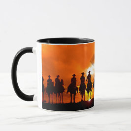 Taza de café occidental del rancho del caballo del