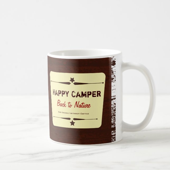 Taza De Café Occidental rústico que acampa (Derecha)