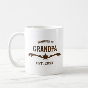 Taza De Café Occidente Ascendido A Año Personalizado Abuelo Mar