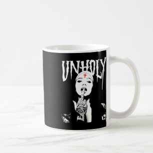 Taza De Café Occult Gothic Oscuro Satanic Nun Tattoos Nun Unsan