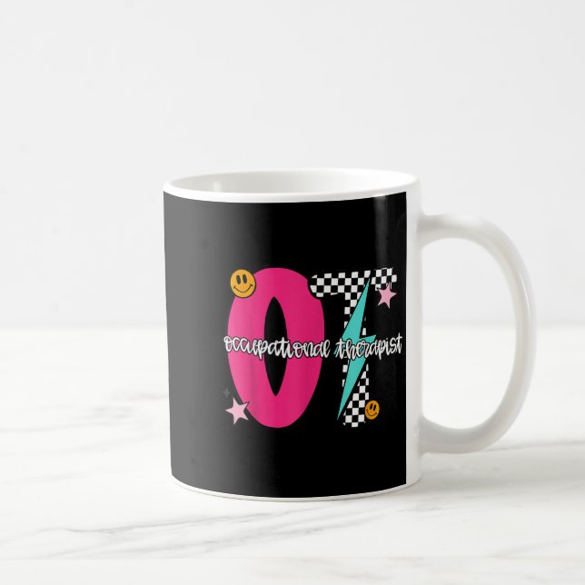 Taza De Café Occupational Therast Retro Checkered Ot Graduation (Derecha)