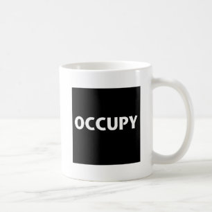 Taza De Café Occupy (blanco sobre negro)
