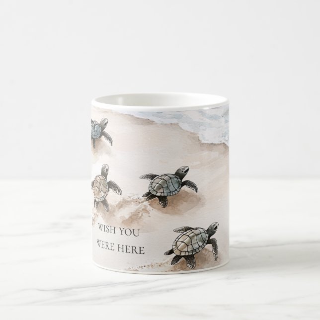 Taza De Café Ocean Beach Coast Sea Turtles (Centro)