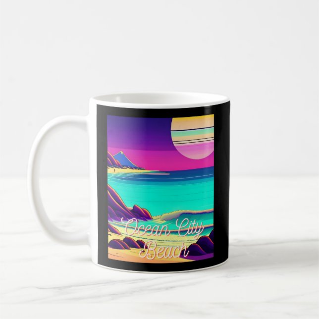 Taza De Café Ocean City Beach Maryland Parasdise (Izquierda)
