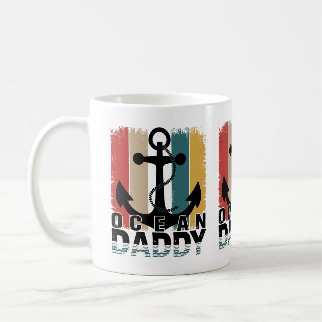 Taza De Café Ocean Daddy | Mug con tema náutico para D amante d (Izquierda)