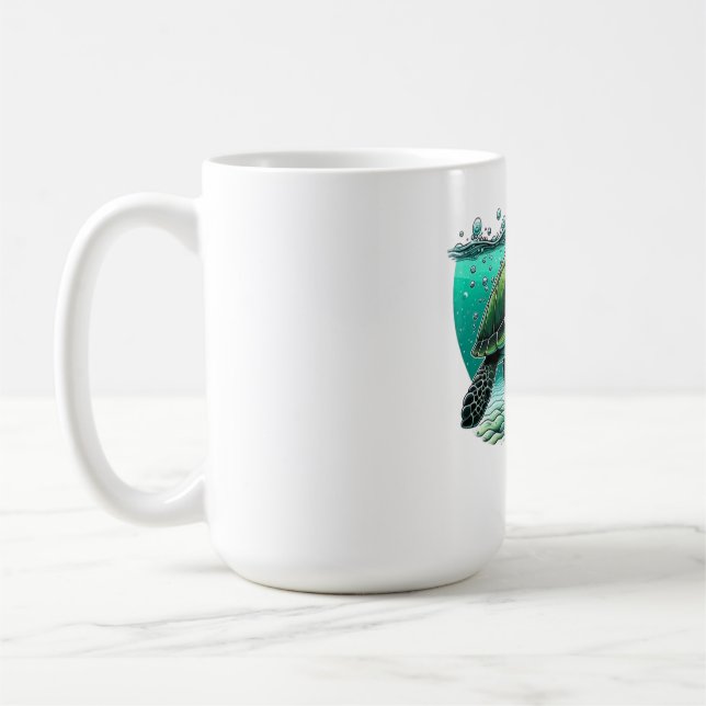 Taza De Café 🌊 Ocean Explorer Sea Turtle 🐢 (Izquierda)