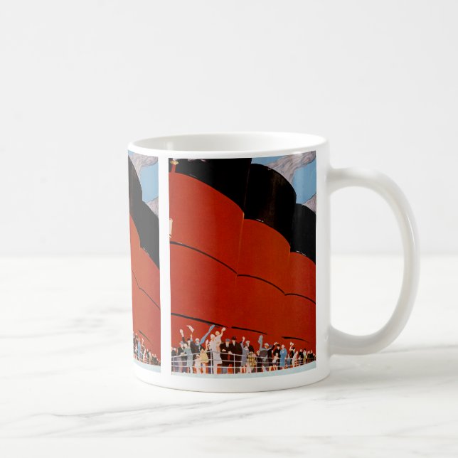 Taza De Café Ocean Liner Bon Voyage (Derecha)