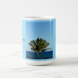 Taza De Café Ocean Palm Reflections | Family Name & Trip Year