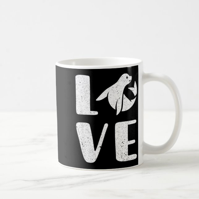 Taza De Café Ocean Puppy Seal Lover Valentines Day Gift Sea Lio (Derecha)