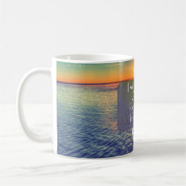 Taza De Café Ocean Sunrise con la Biblia de los Salmos Verse
