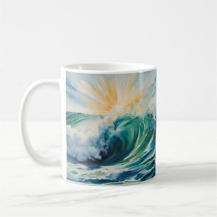 Taza De Café Ocean Waves Sunshine Beach Art