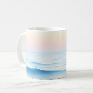 Taza De Café Océano acuático sereno con olas suaves