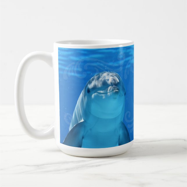 Taza De Café Océano azul delfín que el océano llama debo irme (Izquierda)