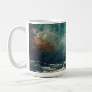 Taza De Café Océano azul tormentoso fotografía antigua