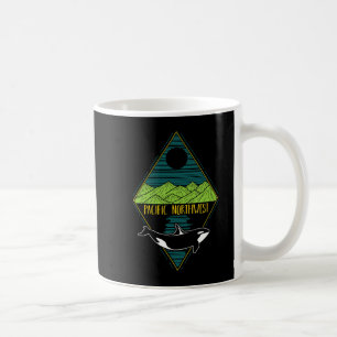 Taza De Café Océano de montaña del Árbol de Ballenas del Noroes