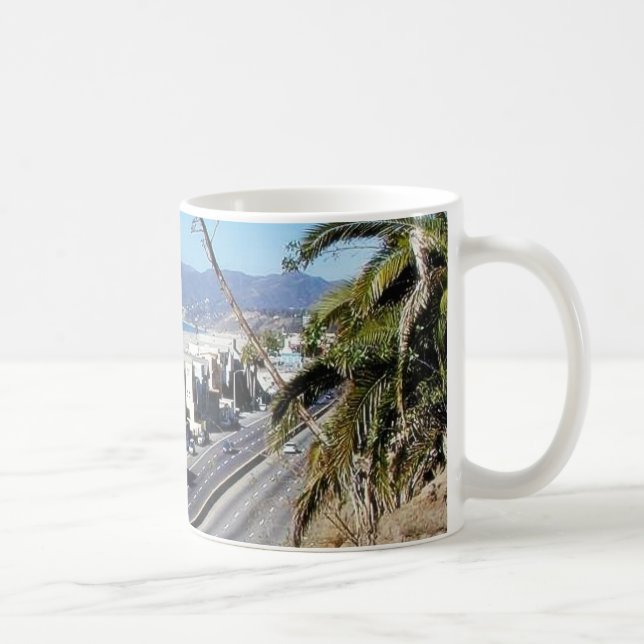 Taza De Café Océano de Santa Mónica de la playa (Derecha)