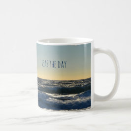 Taza De Café Océano náutico inspirador "Mares el día"