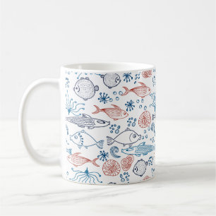Taza De Café Océano tropical Fun Fish Subacuático