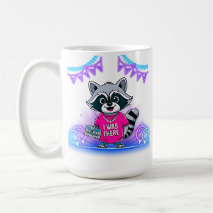 Taza De Café Ochenta Música Encantadora De Raccoon Con Cinta Ca