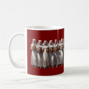 Taza De Café Ocho criadas ordeñando recortadas