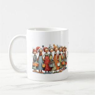 Taza De Café Ocho Lecheras Caprichosas Navidad 325ml