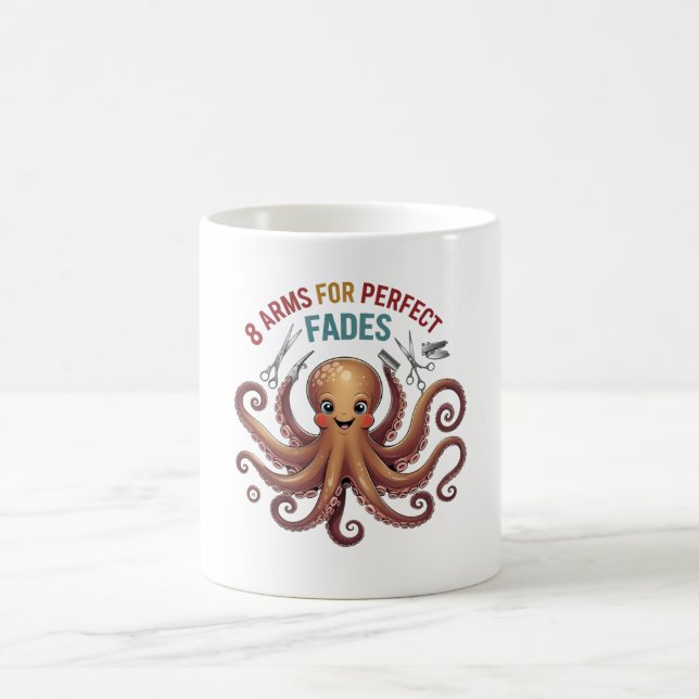 Taza De Café Octopus Barber Mug - 8 brazos para desfiles perfec (Centro)