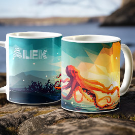 Taza De Café Octopus - Inteligente Adaptable - Personalizado