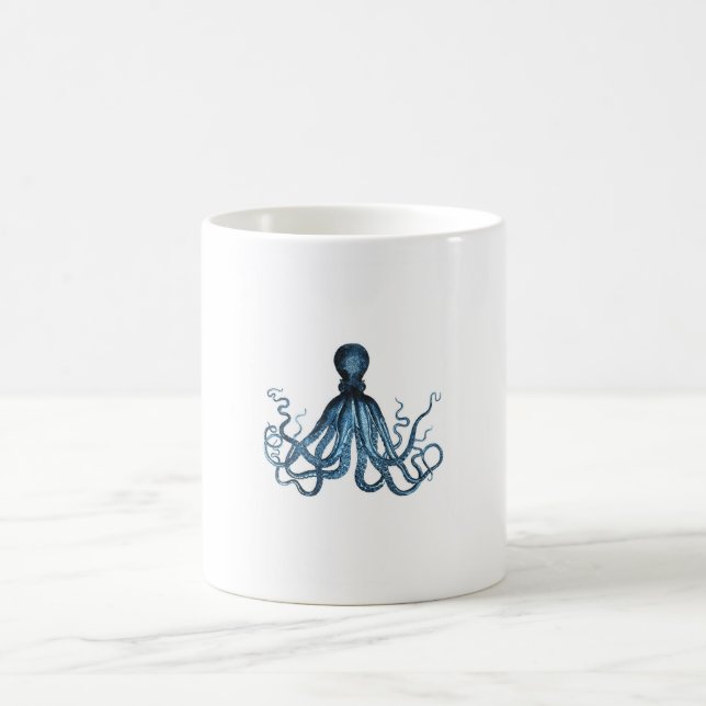 Taza De Café Octopus kraken playa marina costera océano (Centro)