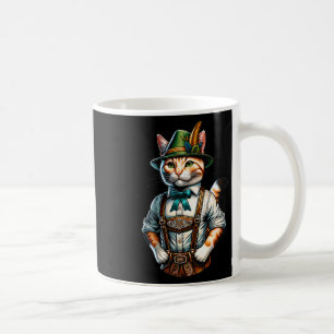 Taza De Café Octubre Fiesta Cat Funny German Bavarian Lederhose