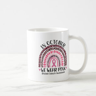 Taza De Café Octubre Usamos Awarene De Cáncer De Mama De Leopar