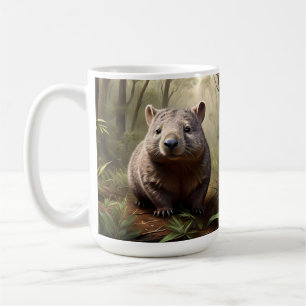 Taza De Café "Oculto en el Bush: un wombat australiano salvaje"