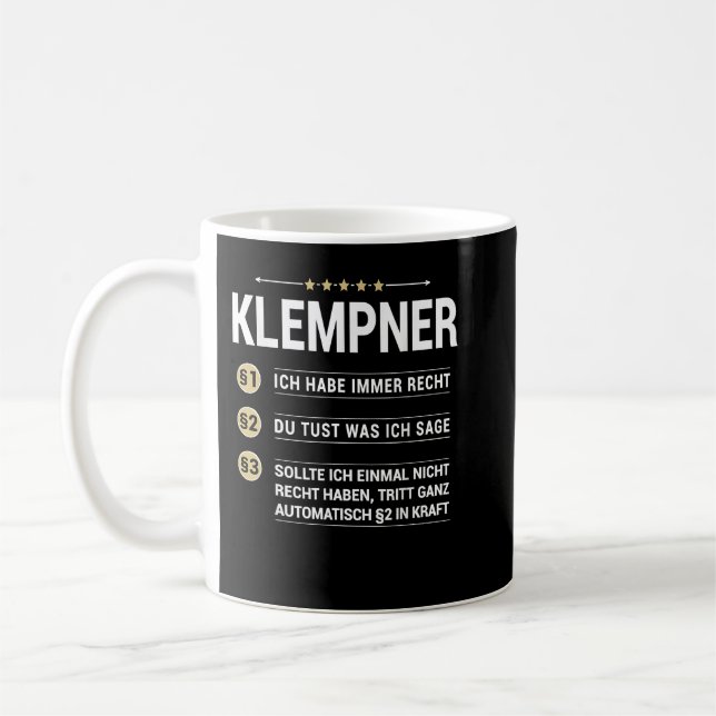 Taza De Café Ocupación de plomo en mis propios párrafos (Izquierda)