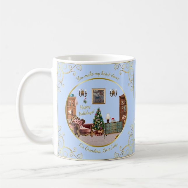 Taza De Café Ode to The Nutcracker Ballet Blue Customize Tile  (Izquierda)
