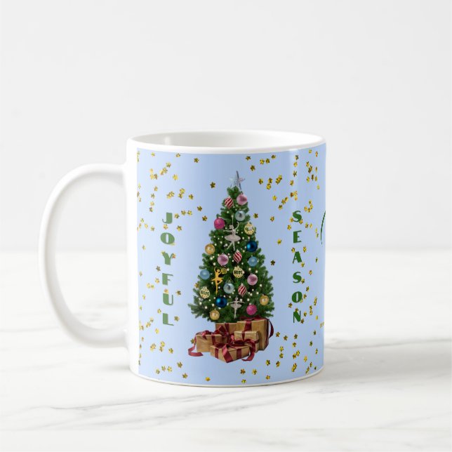 Taza De Café Ode to The Nutcracker Ballet Blue Tree (Izquierda)