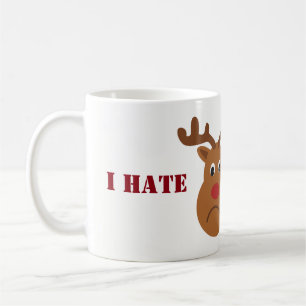 Taza De Café Odio a los Navidades renos