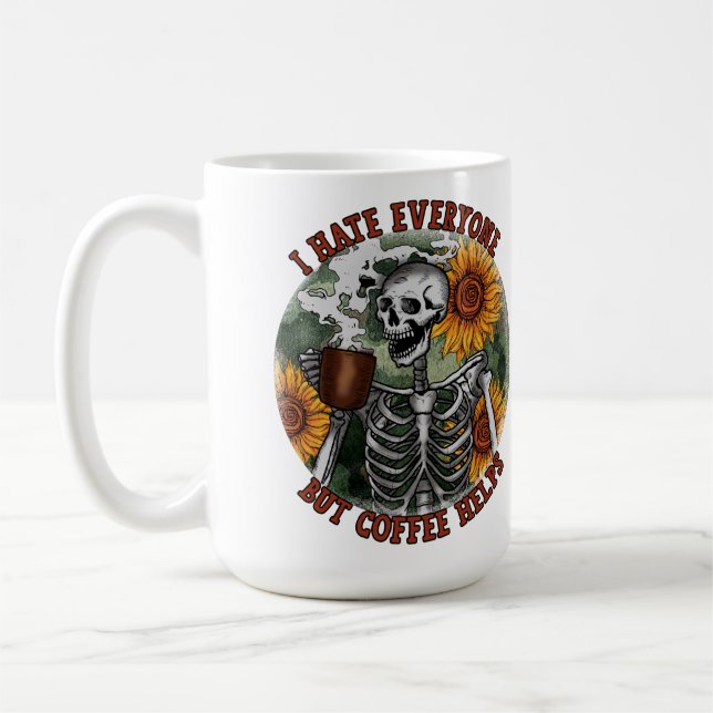 Taza De Café Odio A Todos Pero El Café Ayuda (Izquierda)