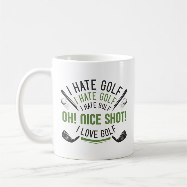 Taza De Café Odio el golf (Izquierda)