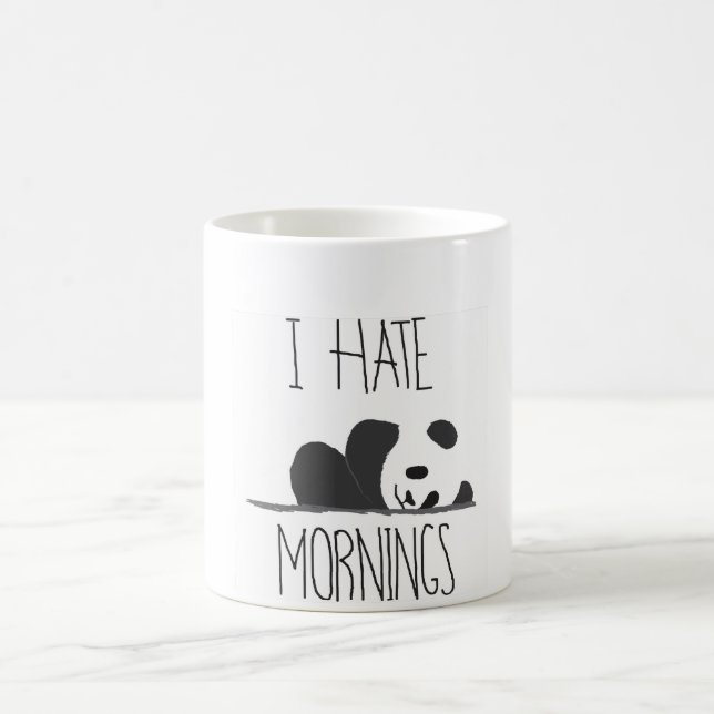Taza De Café odio la mañana panda mug (Centro)