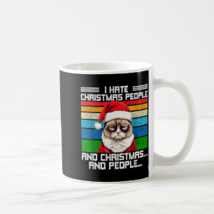 Taza De Café Odio la Navidad Sombreros Odiosos Adultos Uni-negr