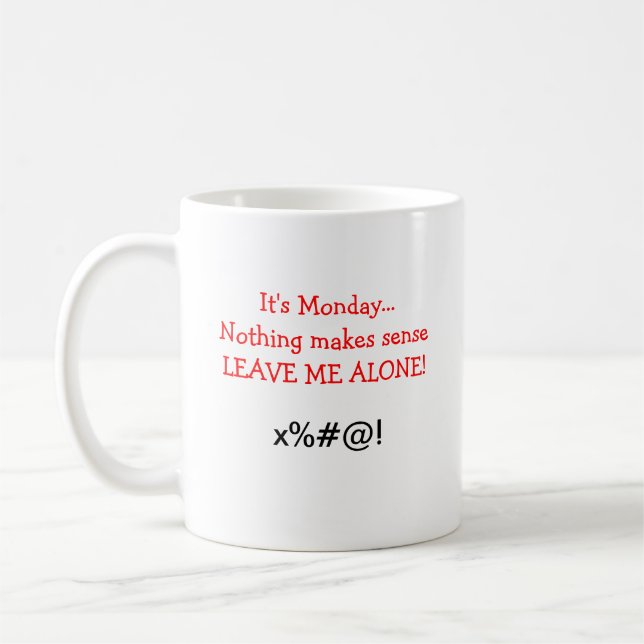 Taza De Café Odio lunes (Izquierda)
