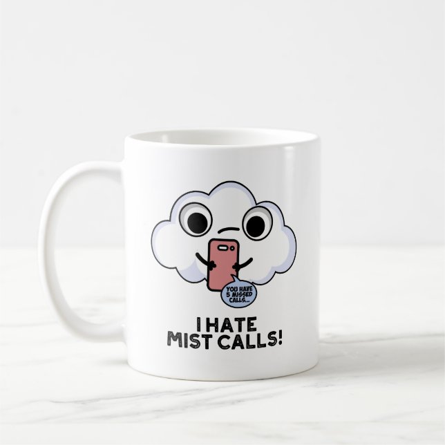 Taza De Café Odio Mist Llama Funny Cloud Pun (Izquierda)